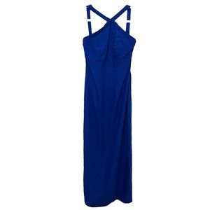 Watters and Watters Cobalt Blue Halter Formal Dress ‎ Sz 6